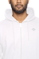 White Zipper Hoodies