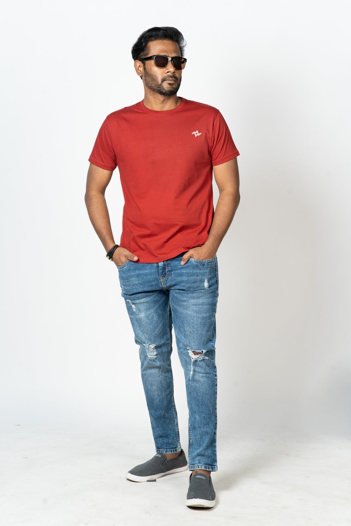 Round neck T shirt Classic - Brick Red